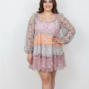 Floral Multicolor Tiered Dress